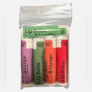 Assorted Lip Balm Set - Vanilla, Grape, Watermelon, Mango, Strawberry and more!
